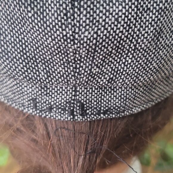 Tribe. Stash Cap. Black and White Tweed Newsboy Cap. Size S/M. NWT - Picture 4 of 12